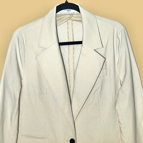 MM Lafleur The Teddy Breeze Jacket in Color Natural, Cotton Viscose Blend, 6 - Picture 7 of 15
